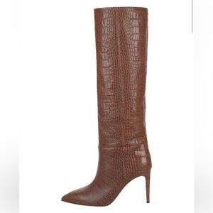 Paris Texas Stiletto Boot In Crocodile-Embossed Leather 85mm size 39.5